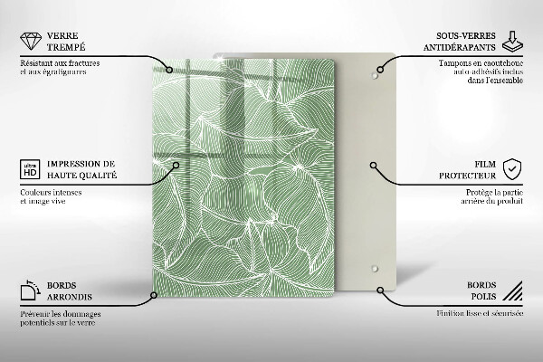Copri piano induzione Foglie lineari
