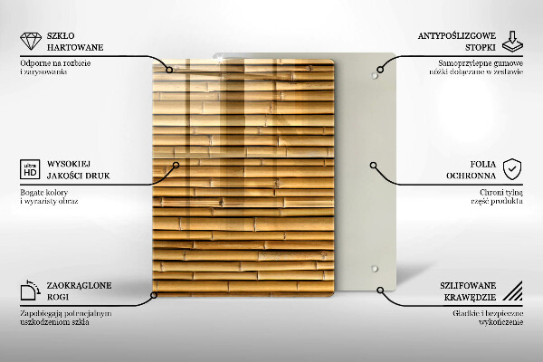 Copri piano induzione Bambù boho naturale