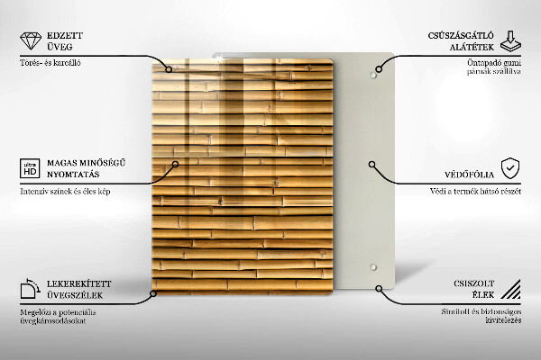 Copri piano induzione Bambù boho naturale