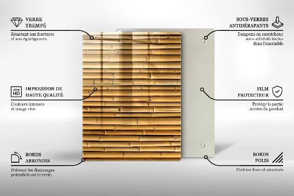 Copri piano induzione Bambù boho naturale
