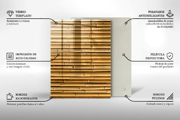 Copri piano induzione Bambù boho naturale