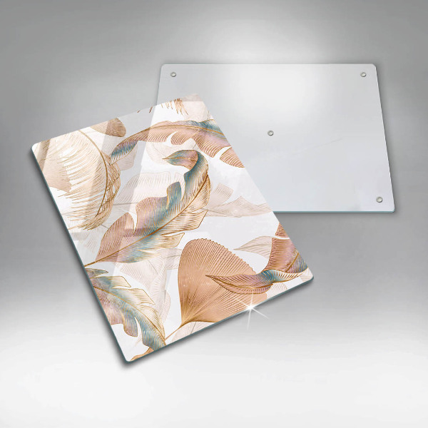 Copri piano induzione Piume e foglie boho