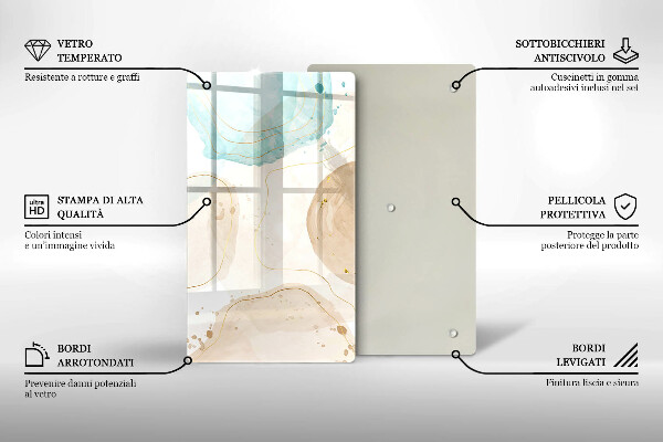 Copri piano induzione Macchie boho e oro