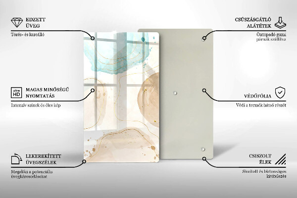 Copri piano induzione Macchie boho e oro