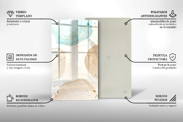 Copri piano induzione Macchie boho e oro