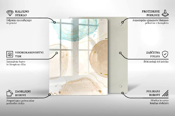 Copri piano induzione Macchie boho e oro