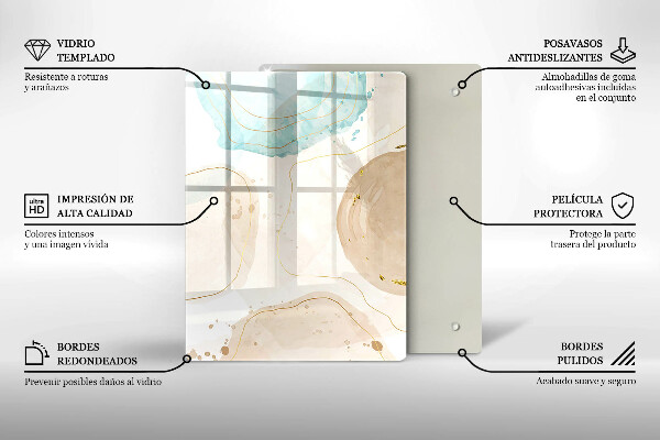 Copri piano induzione Macchie boho e oro