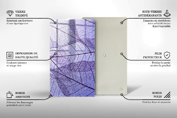 Copri piano induzione Foglie con venature