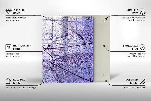 Copri piano induzione Foglie con venature