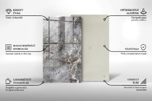 Copri fornello cucina Trama di pietra