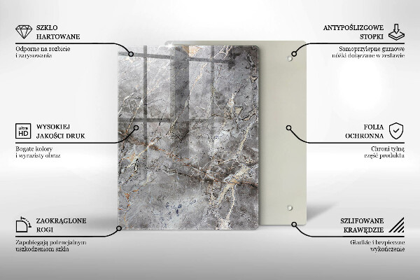 Copri fornello cucina Trama di pietra