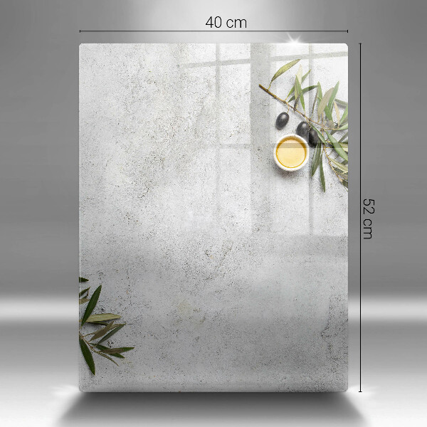 Copri fornello cucina Olive su cemento