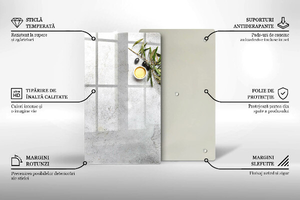 Copri fornello cucina Olive su cemento