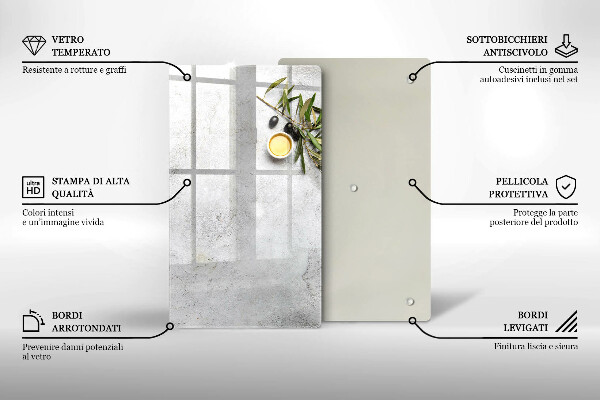 Copri fornello cucina Olive su cemento