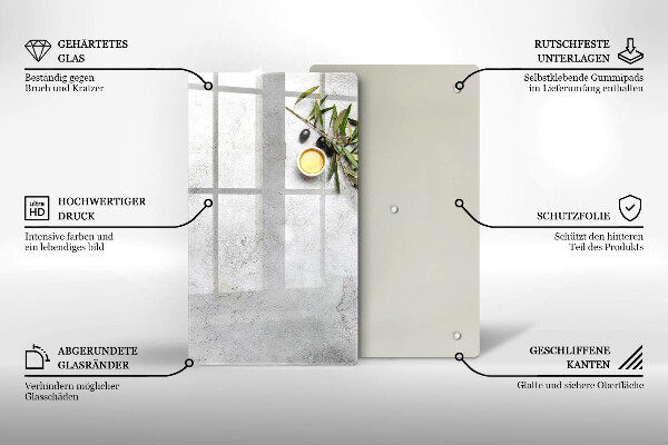 Copri fornello cucina Olive su cemento