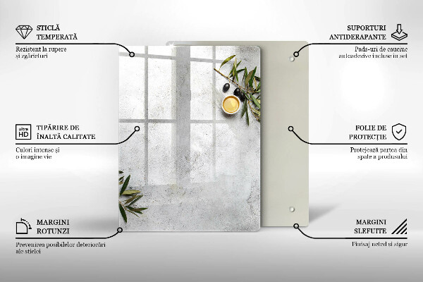 Copri fornello cucina Olive su cemento