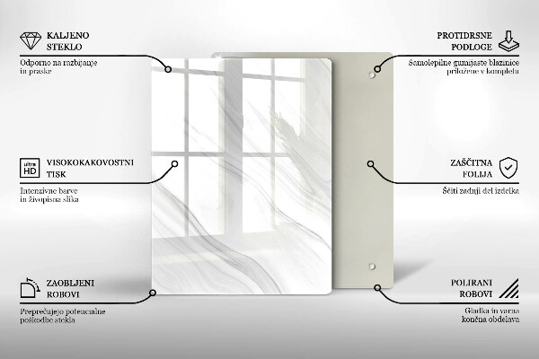 Copri fornello cucina Marmo delicato