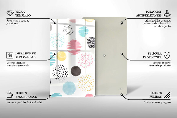 Copri fornello cucina Forme dipinte