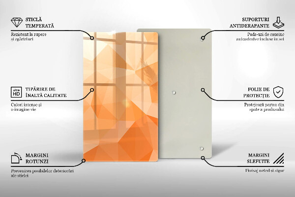 Copri fornello cucina Sfondo geometrico