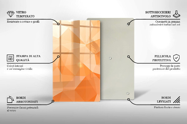 Copri fornello cucina Sfondo geometrico