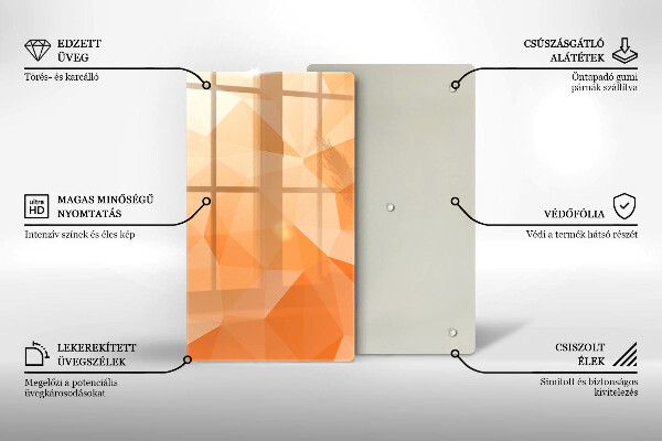Copri fornello cucina Sfondo geometrico