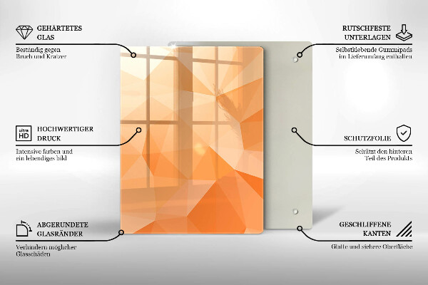 Copri fornello cucina Sfondo geometrico