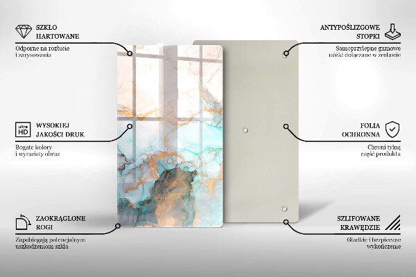 Copri fornello cucina Astrazione del marmo