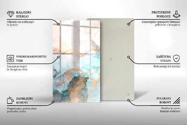 Copri fornello cucina Astrazione del marmo