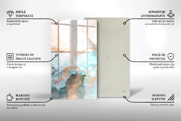 Copri fornello cucina Astrazione del marmo