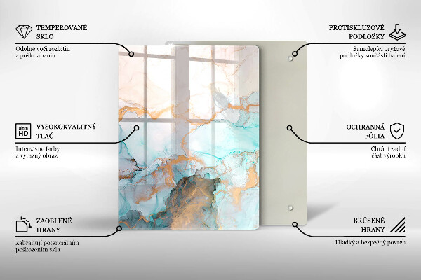 Copri fornello cucina Astrazione del marmo