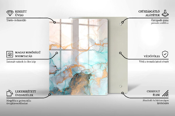 Copri fornello cucina Astrazione del marmo