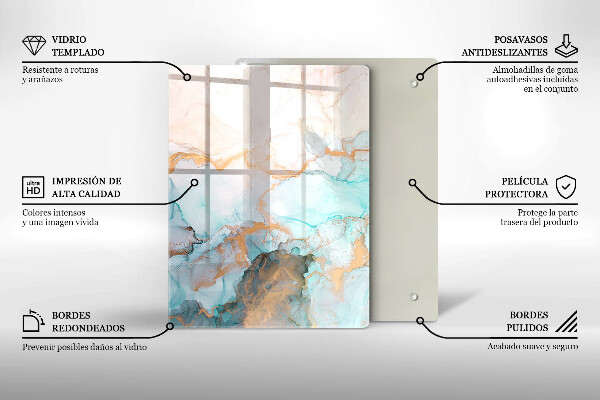 Copri fornello cucina Astrazione del marmo