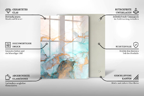 Copri fornello cucina Astrazione del marmo