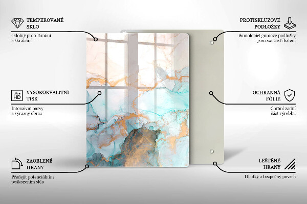 Copri fornello cucina Astrazione del marmo