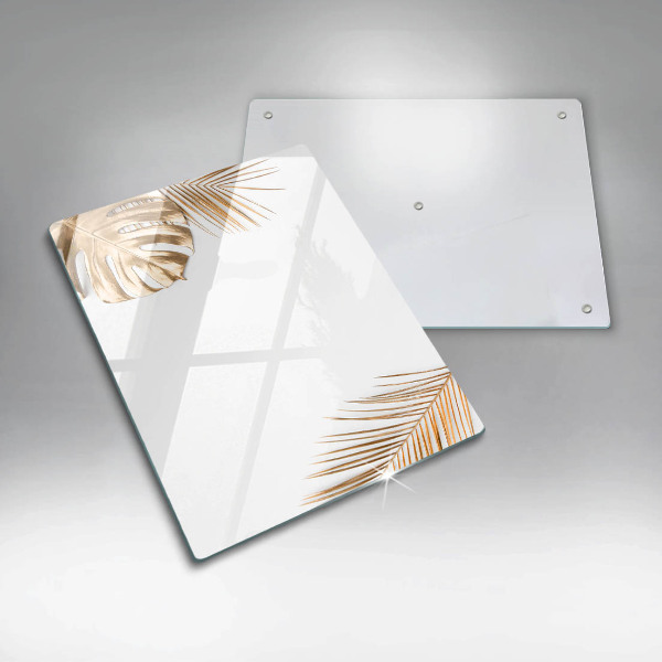 Copri fornello cucina foglie dorate