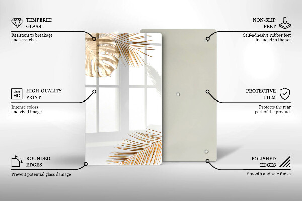 Copri fornello cucina foglie dorate