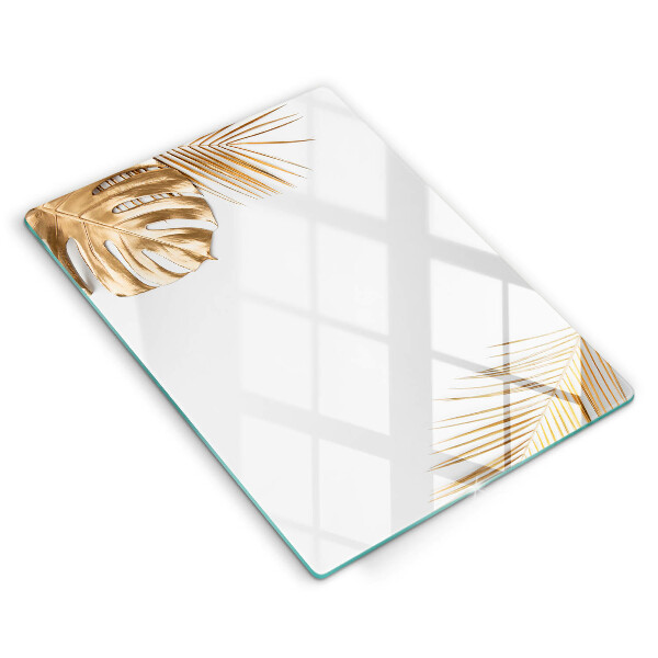 Copri fornello cucina foglie dorate