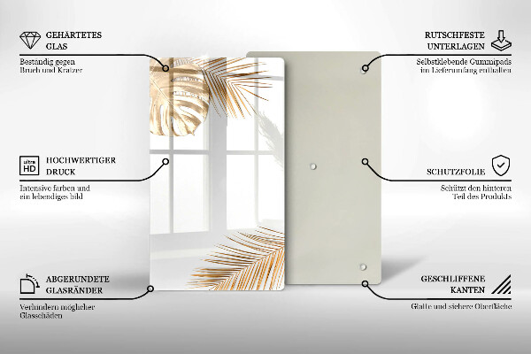 Copri fornello cucina foglie dorate