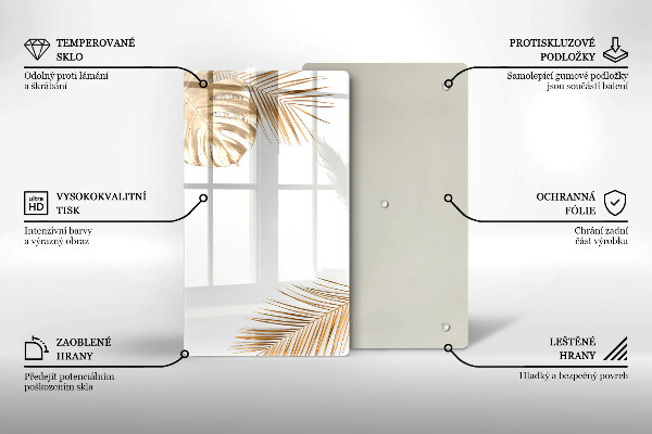 Copri fornello cucina foglie dorate