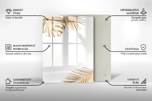 Copri fornello cucina foglie dorate