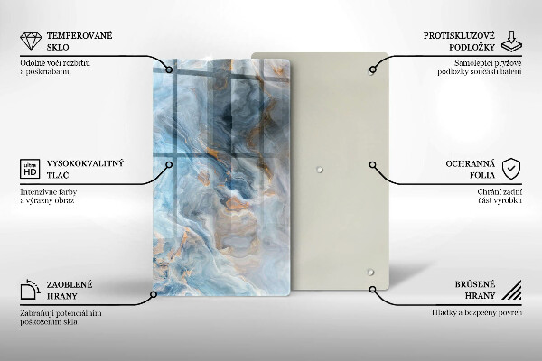 Copri fornello cucina Trama di marmo