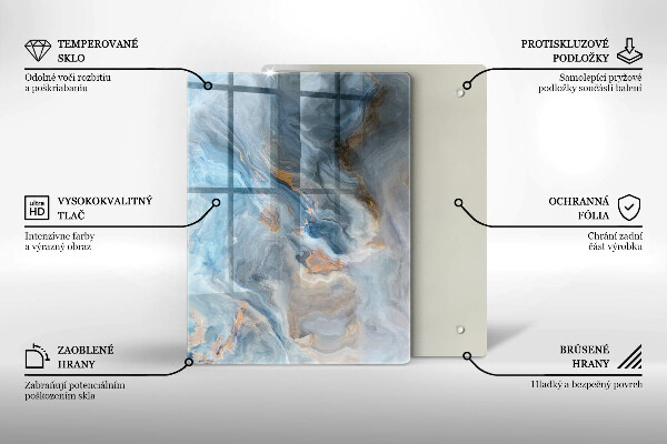 Copri fornello cucina Trama di marmo