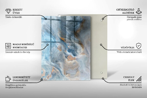 Copri fornello cucina Trama di marmo