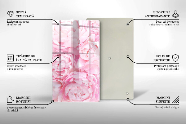 Copri piano induzione Peonie delicate