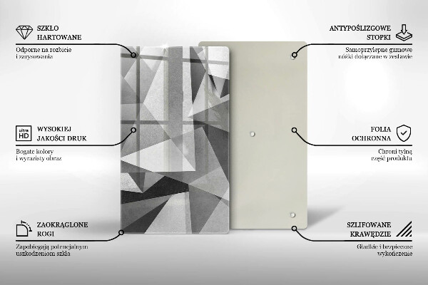 Copri piano induzione Astrazione tagliente concreta