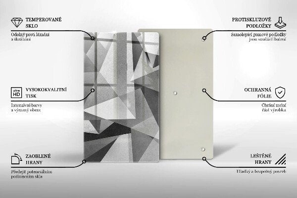 Copri piano induzione Astrazione tagliente concreta