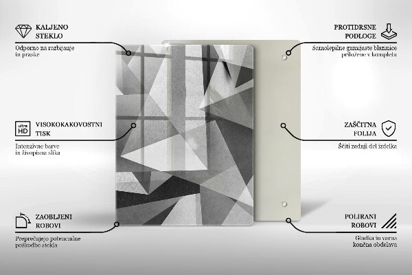Copri piano induzione Astrazione tagliente concreta