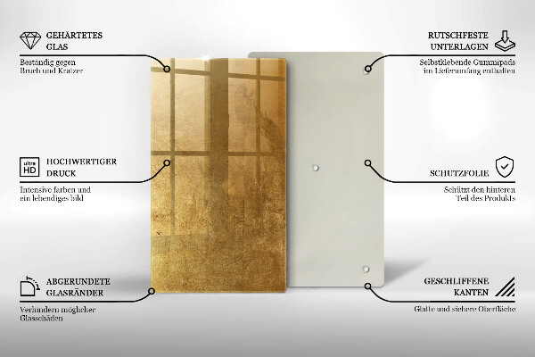 Copri piano induzione Sfondo texture oro