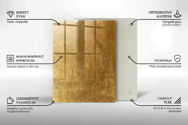 Copri piano induzione Sfondo texture oro