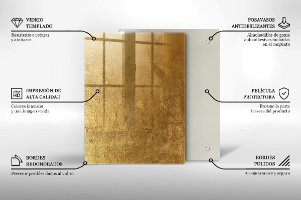 Copri piano induzione Sfondo texture oro